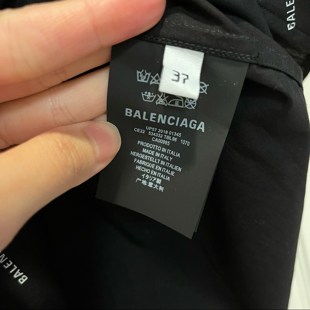 Balenciaga All-over logo poplin shirt size 37 - Picture 5 of 11